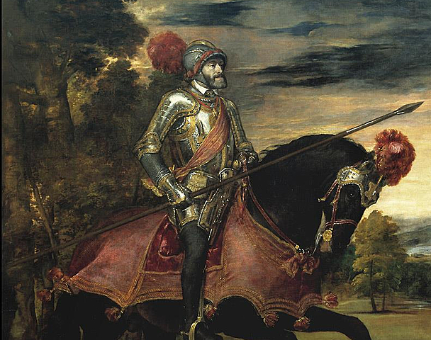 Carlos V como monarca de los reinos de Castilla y Aragón.