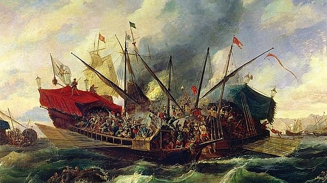 Felipe II vence en Lepanto a los turcos.
