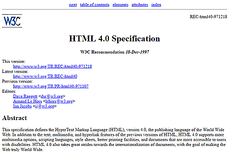 HTML 4.0