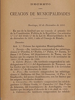 Decreto creación Municipalidades