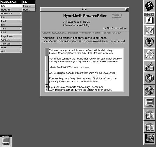 WorldWideWeb - The first browser
