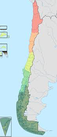 Macrozonas naturales (desde la primera vez que se uso el término CORFO)