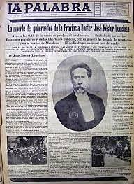 Muerte de José Nestor Lencinas / Gobierno de Ricardo Báez