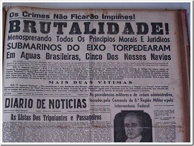 Alemanha ataca navios Brasileiros