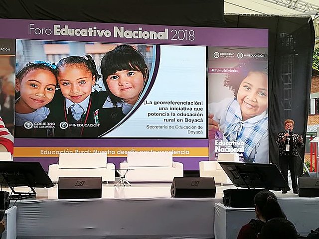 Presentación Proyecto Georreferenciación Educativa en Foro Nacional 2018