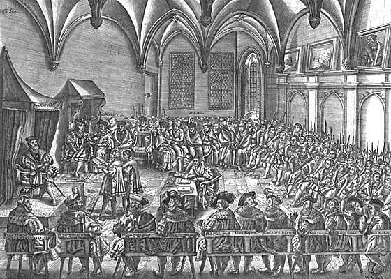 Paz de Augsburgo entre Carlos V y la Liga Esmalcalda. Reconocido el derecho a los príncipes protestantes.