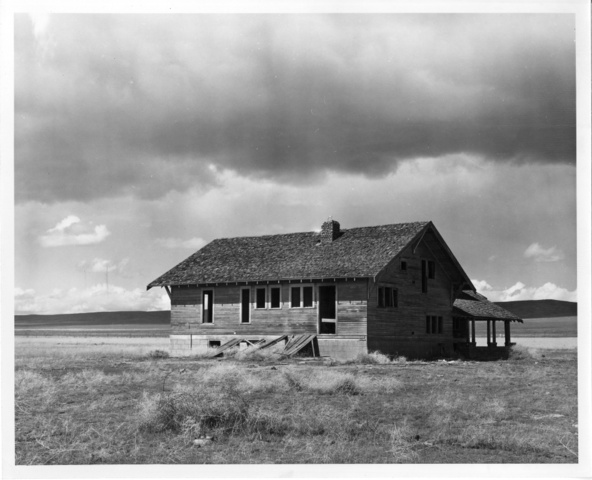 Abandoned farm house and orchard near Quincy, Wash.