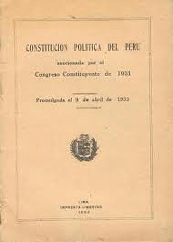 Constitución Política del Perú de 1933.