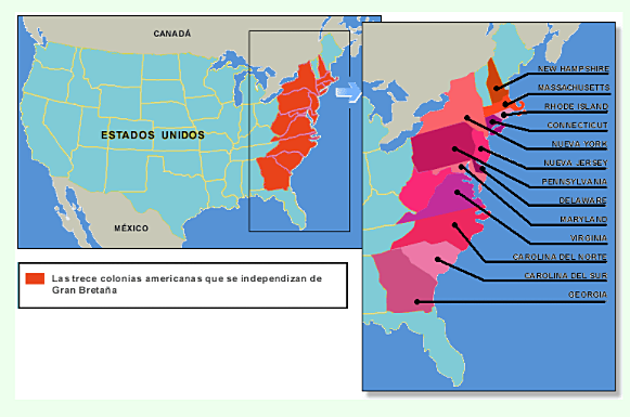 INDENPENDENCIA DE COLONIAS DE LOS ESTADOS UNIDOS