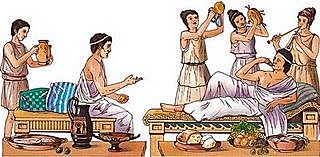 Los griegos desarrollaron sus horarios de comida.