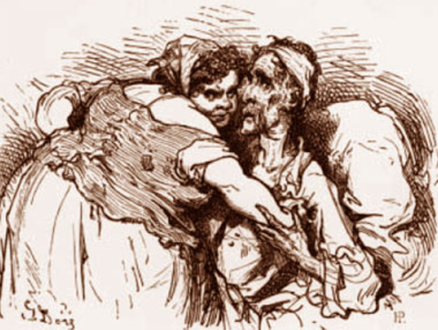 Don Quijote en las ventas.