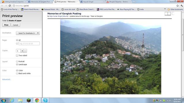 Shifted to Gangtok, India