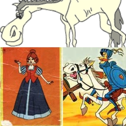 don quijote, dulcinea y rocinante