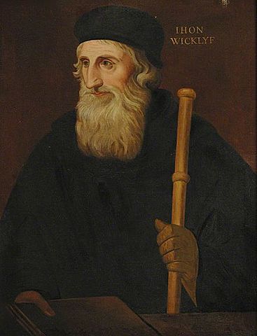 John Wycliffe translates the bible to vernacular English