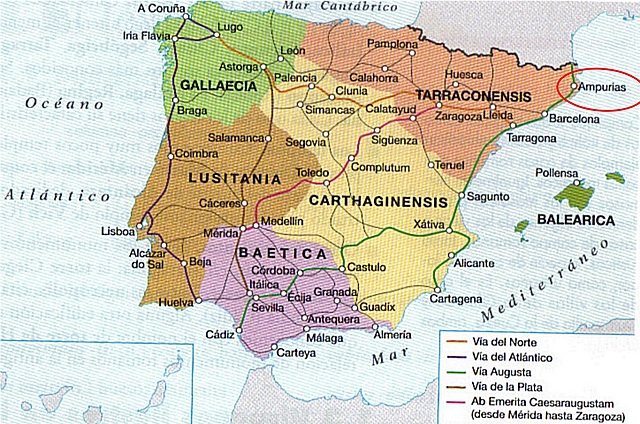 Llegada de los romanos