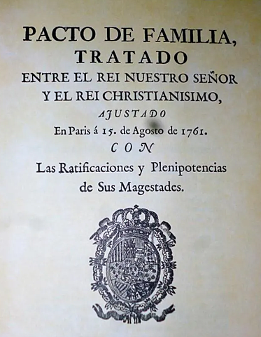 Tercer Pacto de Familia y derrota en la guerra de los Siete Años.