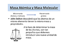 Masa atómica y masa molecular