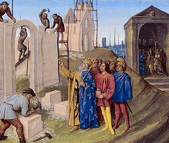 Inicio de la construcción de la capilla Palatina de Aquisgrán