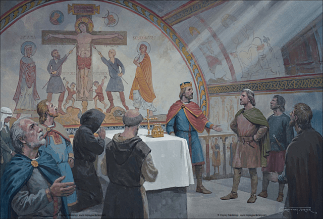 Carlomagno celebró una gran asamblea en Quierzy en el norte de Francia