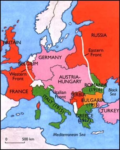 Triple Entente (Britain, France, Russia) is created
