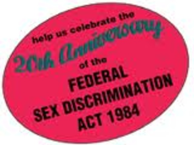 Australia passes the sex discrimination to sex