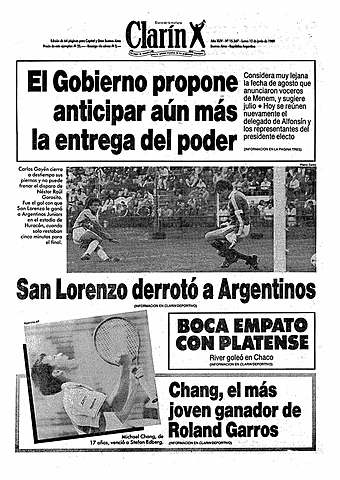 Anuncio de adelanto de elecciones