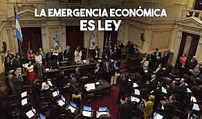 Aprueba la Ley de Emergencia economica