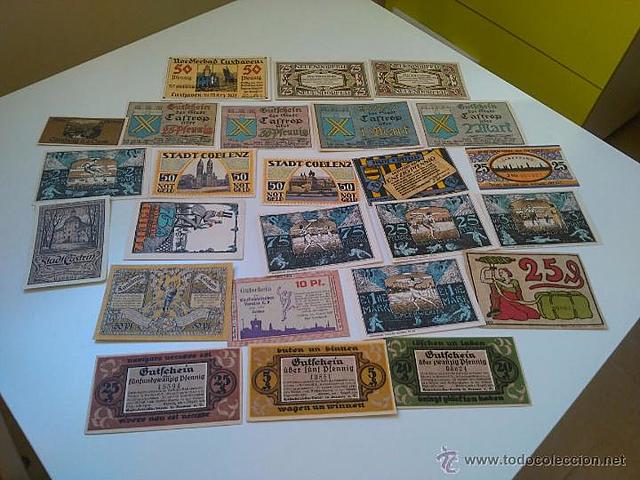 El billete en medio de la Primer guerra mundial.