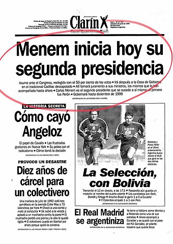 2° Presidencia de Menem