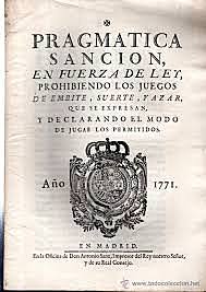 Publicación de la Pragmática Sanción de 1789.