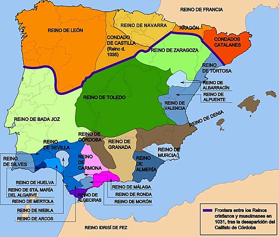 Desintegración definitiva del califato en reinos de taifas