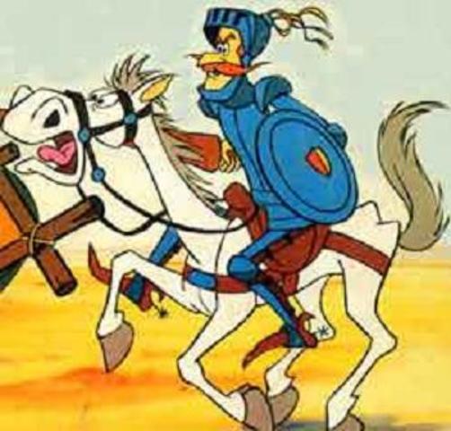 empieza la primera aventura de don quijotre el cual defiende a un señor del peligro