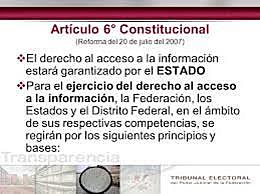Reforma al Art 6 Constitucional