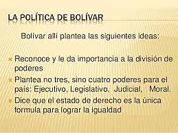 Proposicion de Bolívar de División de poderes