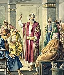 Protogenes abre una escuela elemental, donde enseñaba escritura y estenografía.