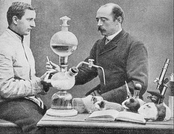 Von Behring prepara antitoxinas para enfermedades bacterianas