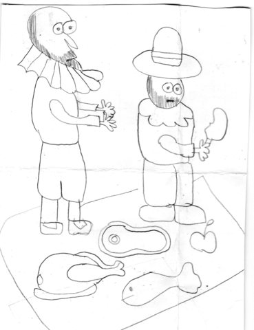 El hidalgo se da un banquete con los arrieros y Sancho.