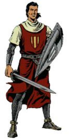 Habla con el caballero de los espejos y se cuentan historias de batallas.