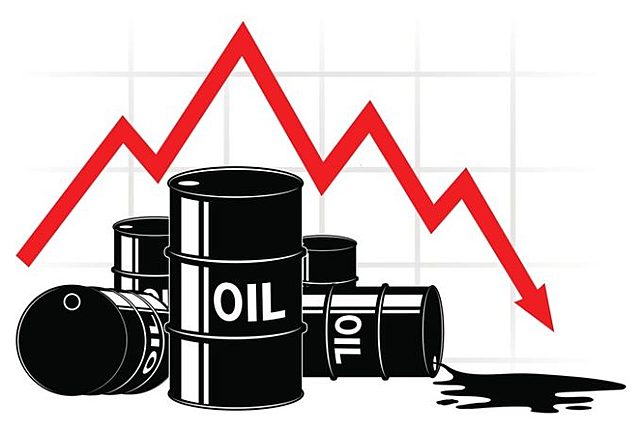 la caída de los precios internacionales del petróleo y el incremento en las tasas de interés en el mercado internacional de capitales