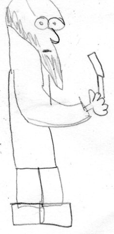 Don Qujote ataca al barbero pensando que su bocio era un yelmo de caballero.