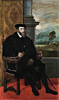 Carlos I abdica en su hijo Felipe y en su hermano Fernando. Se retira al monasterio de  Yuste, donde muere 1558