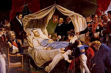 Death of Napoleon on  the island of Saint Helena