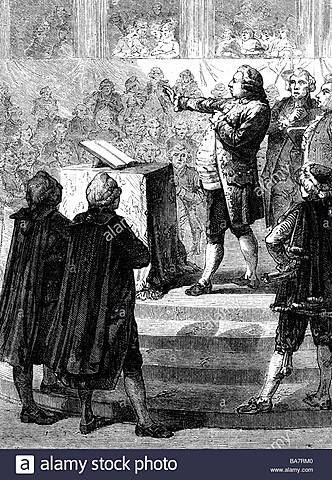 The King swears to the Constitution.