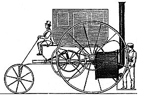 Primeiro vehículo de vapor de Richard Trevithick: "Puffing Devil"