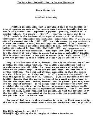 The Only Real Probabilities in Quantum Mechanics