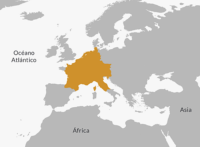 Expansión del Imperio Carolingio.