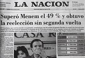 Menem reelecto presidente