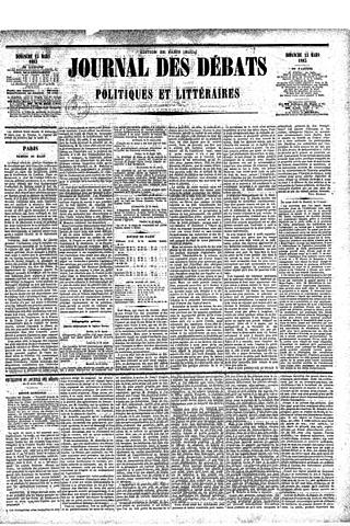 Закрытие газеты "Журналь де Деба"