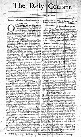 First daily newspaper