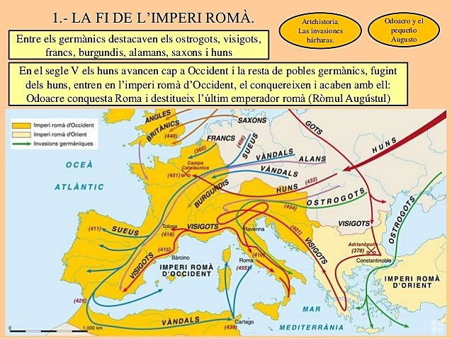 Caiguda de l'imperi romà d'Occident.